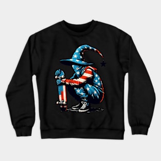 American patriot skate wizard Crewneck Sweatshirt